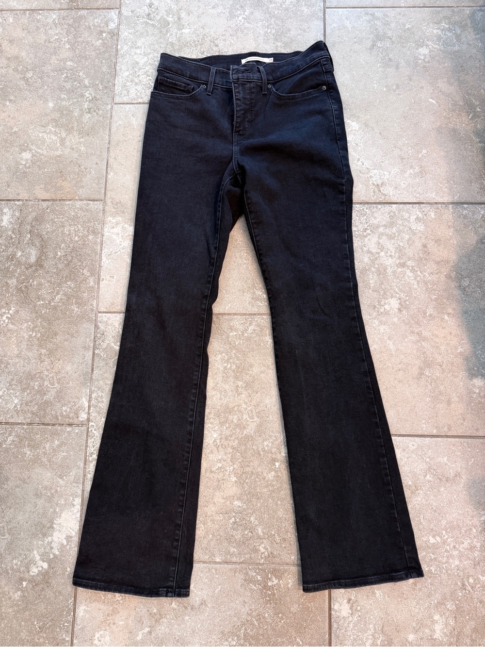 Levi’s 315 Shaping Bootcut Jeans Women’s Size 28 Black Stretch Denim